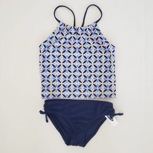 Old Navy Girls' High Neck Ruched Tankini Swim Set